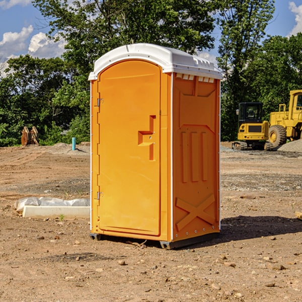 how often are the portable restrooms cleaned and serviced during a rental period in Vandenbroek WI